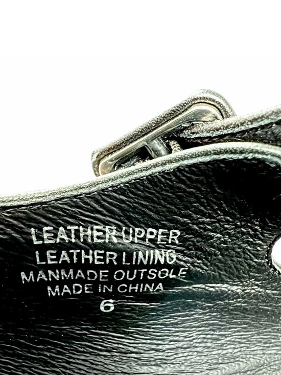 Intentionally Blank Categorial Mary Janes Size 6 Black Leather Square Toe NEW - Picture 11 of 13